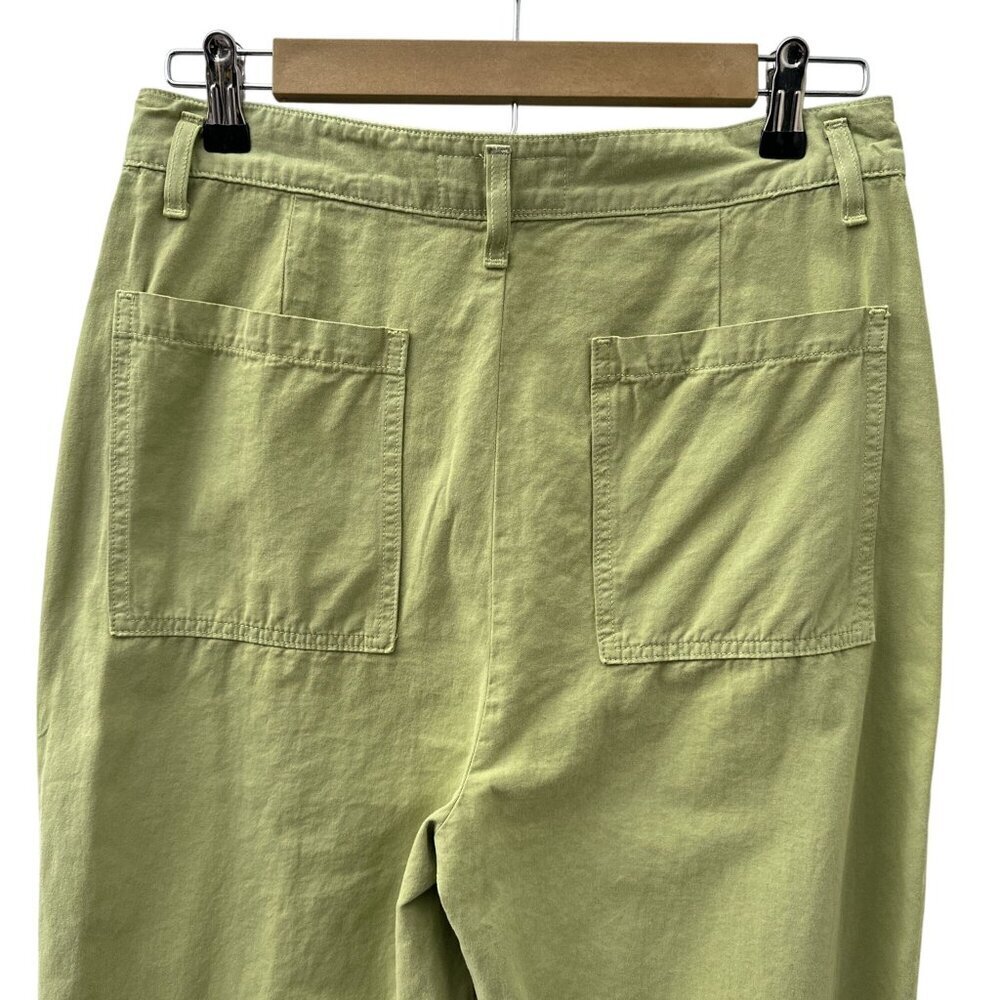 The Great Vintage Straight Relaxed Fit Pants Flat Front Pockets Green Women 28 - Picture 14 of 16